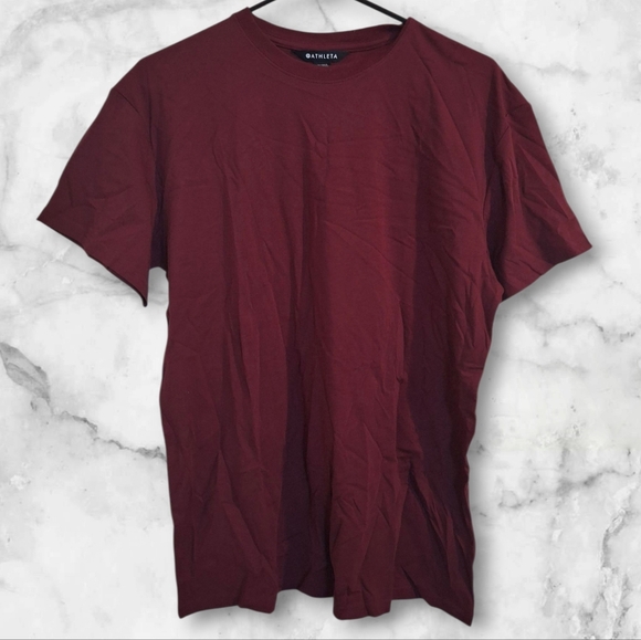 Athleta True Cotton Tee - Dark Red - Picture 3 of 4